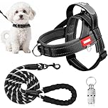 No Pull Dog Harness and Lead Set, Adjustable Reflective Pet Vest for Small Medium Large Dogs, Breathable Soft Padded Escape Proof Harness for Walking Training