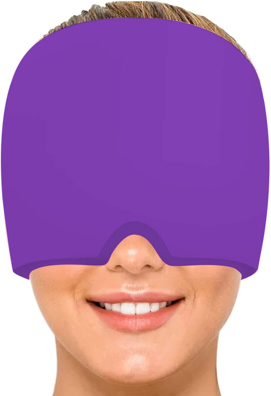 Sombrero para aliviar el dolor de cabeza para migraña, elástico y cómodo para reducir la migraña, tapa de gel refrescante y terapia de frío para