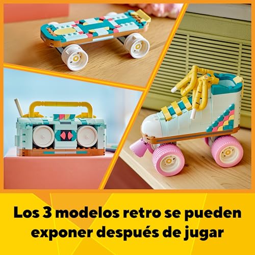Miniatura 5 de Lego Creator 3 en 1 Patín Retro de Juguete Convertible en Mini Monopatín o Radiocasete - Regalo Creativo para Niñas y Niños Skaters de 8+ Años 31148