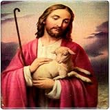Aimant (aimant) Image Jésus avec agneau imprimé sur céramique