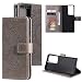 Produktbild CoverKingz Handyhülle für Samsung Galaxy S21 Ultra 5G - Handytasche mit Kartenfach Galaxy S21 Ultra 5G Cover - Handy Hülle klappbar Motiv Mandala Grau