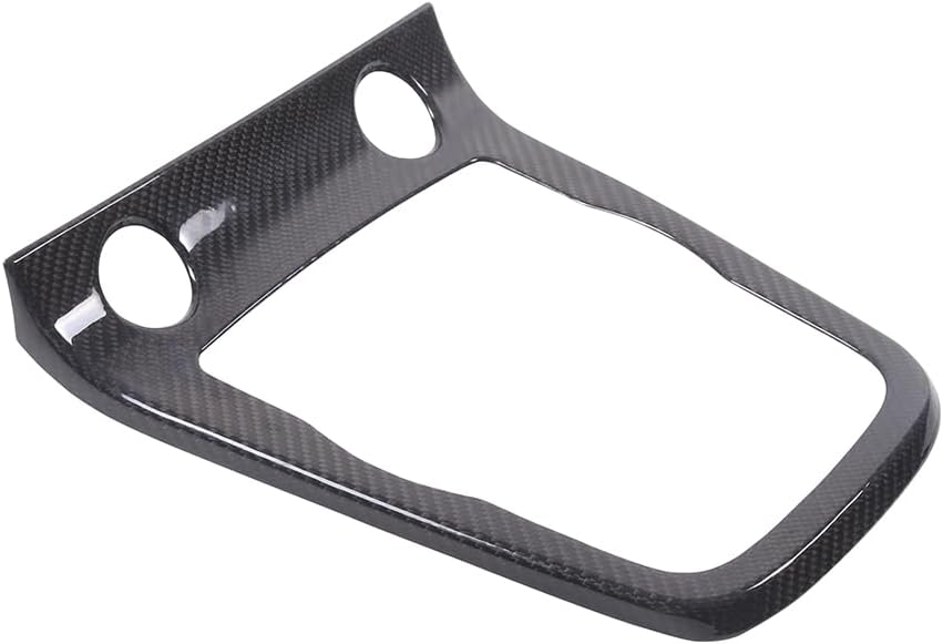 100% Real Carbon Fiber Car Interior Gear Shift Frame Trim Sticker for Jaguar F-Type 2013-2023 Center Console Trim Cover Sticker (Style A, Black)