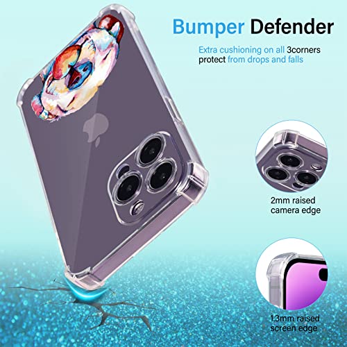 Roemary Puppy Case For Iphone 13 Pro Max With Screen Protector,For Iphone 13 Pro Max Case Pit Bulldog,Clear Design Tpu [Shock Absorbing] Soft Bumper Protective Case Cover For Iphone 13 Pro Max #TOP6