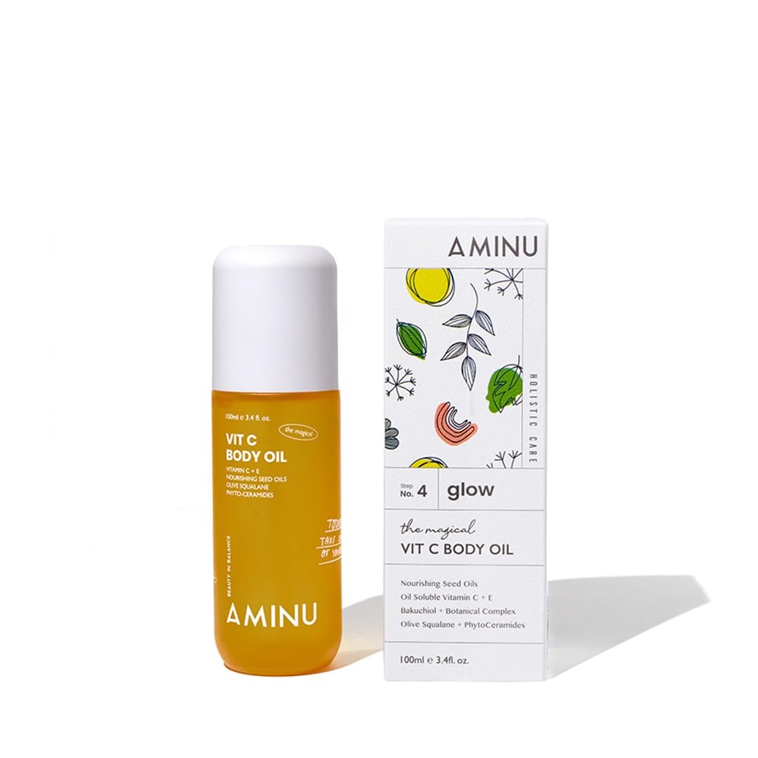 Aminu Vit C Body Oil for Brightening, Dryness, Uneven Tone & Texture, Dullness – Non-greasy, Nourishing-picture-38