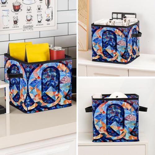 Boîte de rangement lettre Q paniers de rangement pliables dressing - 8