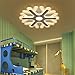 Produktbild QLIGHA LED-Deckenleuchte Ultradünne Schneeflockenform Design Modern Dimmbar mit Ferngesteuerter Deckenlampe für Kinderzimmer Esszimmer Weiße Acryl-Dekorationsbeleuchtung