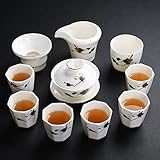 goebel porzellan meise Kategorie: Kung Fu Tee Teetasse Teekanne Teeset Mit Tasse Porzellan Tasse 11 Jade Meisen Süße Weiße Porzellan-Tee-Sets Kung Fu Tea LEBAO (Color : Cypress)