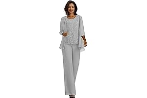 Chic & Elegant Grandmother of the Bride Pant Suits