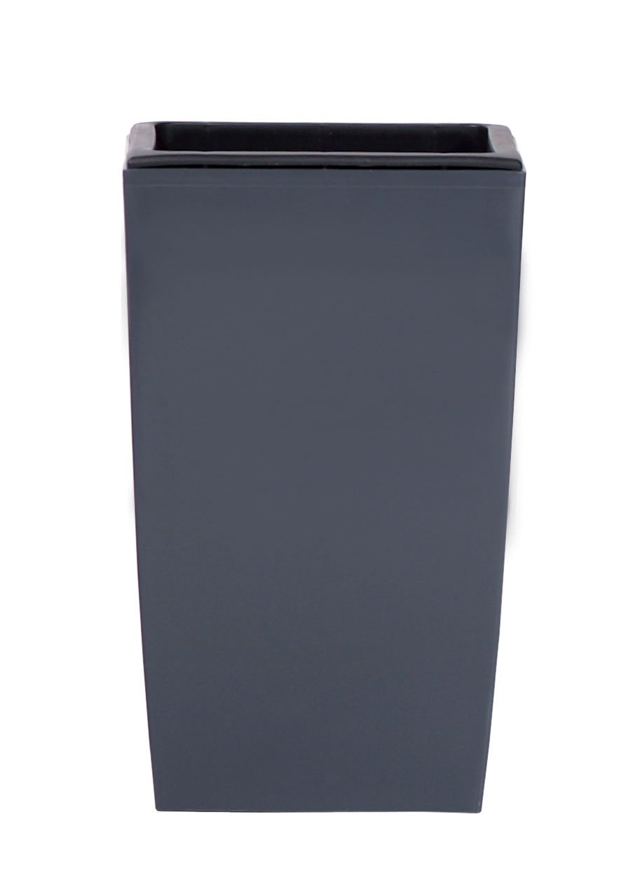 Prosper Plast DUW200-426U 20 x 20 x 33.5 cm "Coubi" Flowerpot - Dark Grey