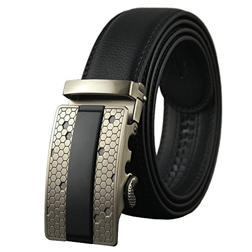 Dan Cube Plus Size Men Genuine Leather Ratchet Belts with Removable Alloy Buckle Big and Tall 54