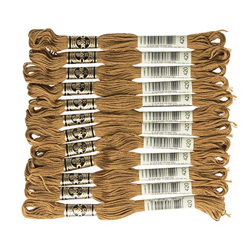 Image of DMC 6-Strand Embroidery Cotton Floss, Dark Hazelnut Brown