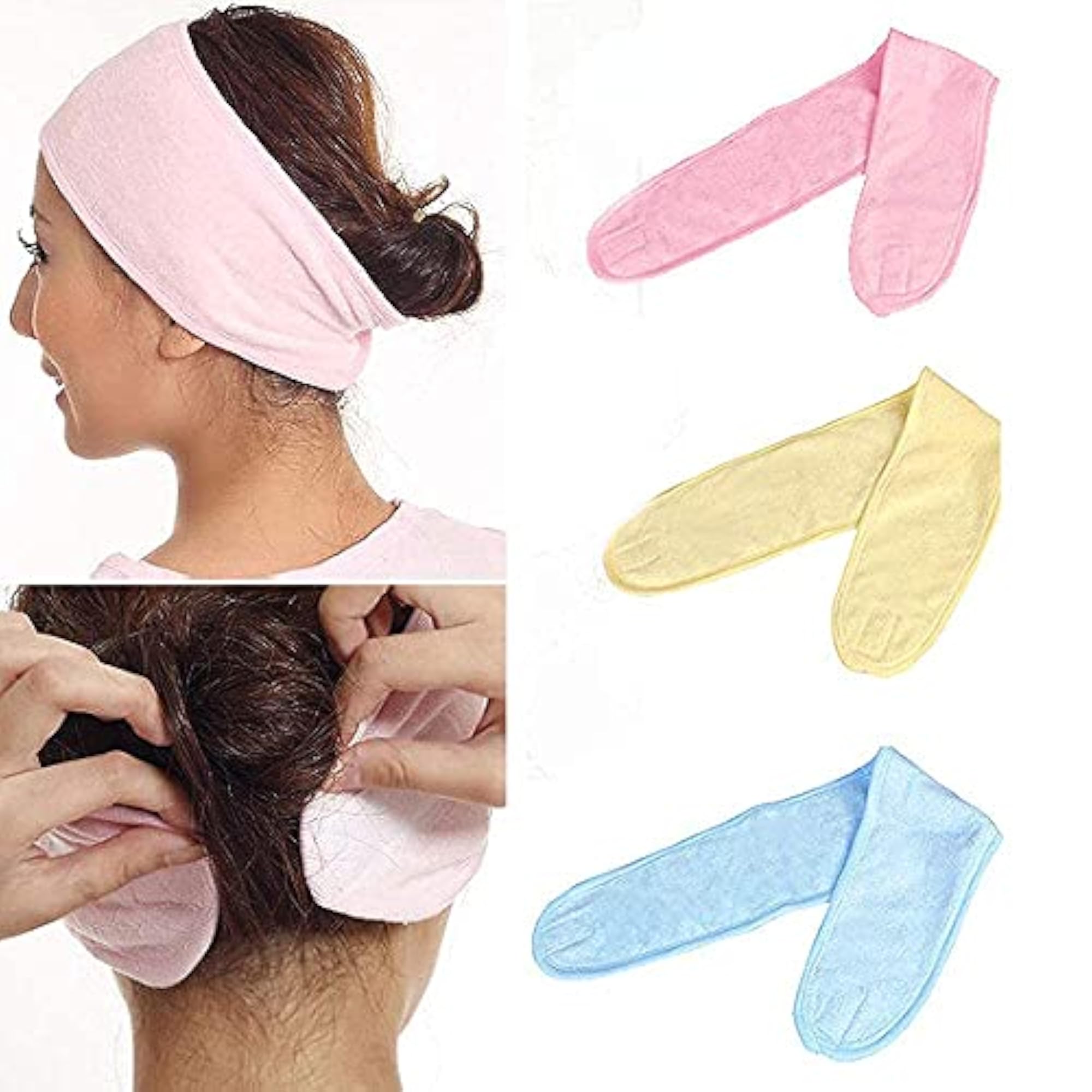 Women Facial Care Combo | Spa Headband + Face Pack Brush + Sponge
