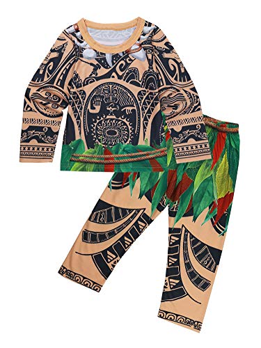 CHICTRY Pijama Niños Niñas Conjunto Verano Divertido Disfraces Maui Vaianas Bebes Niños...