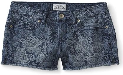 Aeropostale Women's Shorty Jean Shorts Dark Wash Floral 0412 5/6