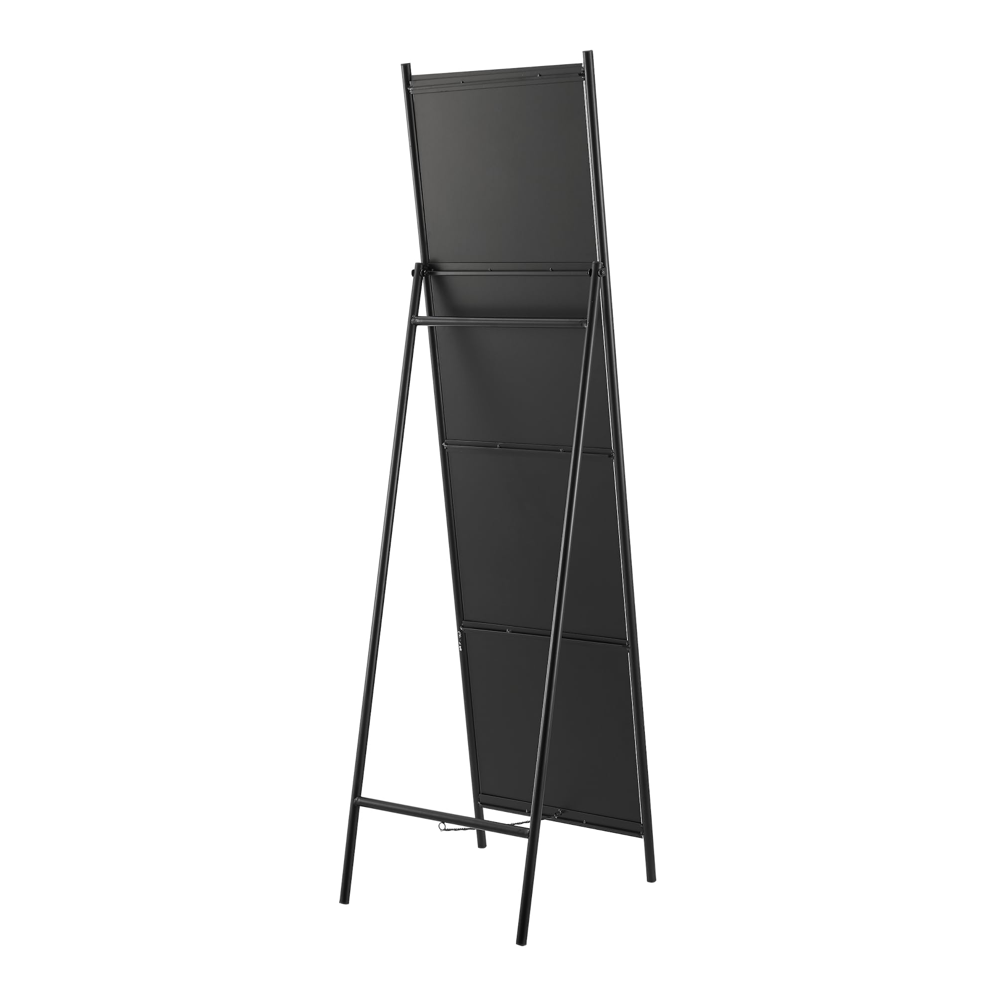[en.casa] Specchio da Terra a Figura Intera Specchio Lungo Rettangolare 150 x 37,5 cm Specchio da Pavimento con Telaio in Metallo Nero