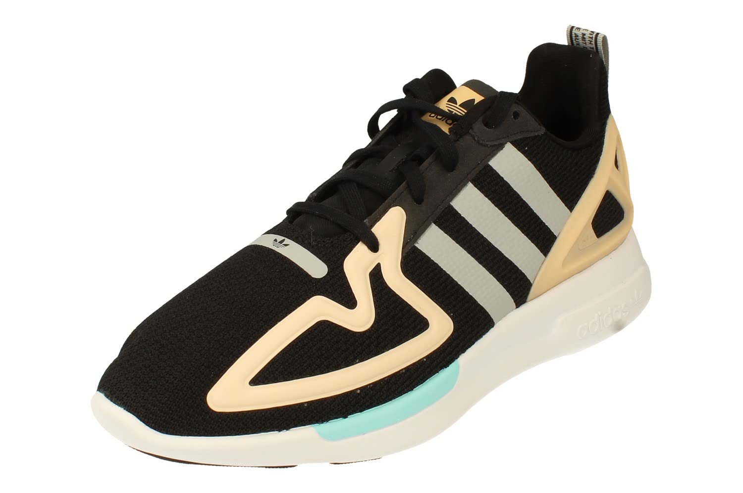 adidas gazelle silver green womens adidas ZX 2K Flux Sneakers Casual Shoes White- mens- Size 8 M