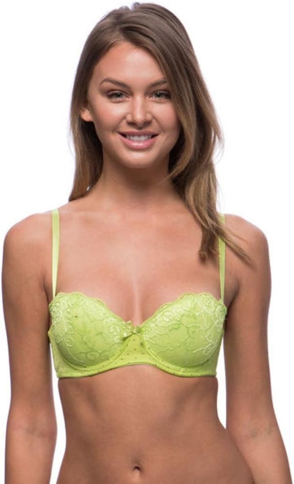 Chiara Vicci Women's Everyday Basic Seamless Lightly Padded Underwire Demi T-Shirt Bra