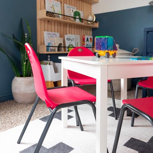 Backyard Discovery 12" Kid's Stacking Chairs-4 Pack-Red - image 4