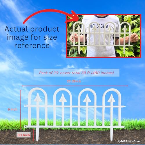 LaLaGreen Landscape Edging Panels (24in, 20 Pack) Garden Border Flower Fence by LáLáGreen - Used condition - Image 3
