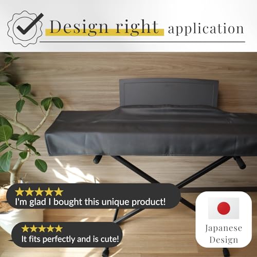 mifamire music 88 Keys Piano Keyboard Dust Cover PiuColor, Designed by Professional Pianist, Music Stand Compatible, Washable Digital Piano Cover, Blends with Your Room, Japan Design (Saxe Blue) by mifamire music - Used condition - Image 3