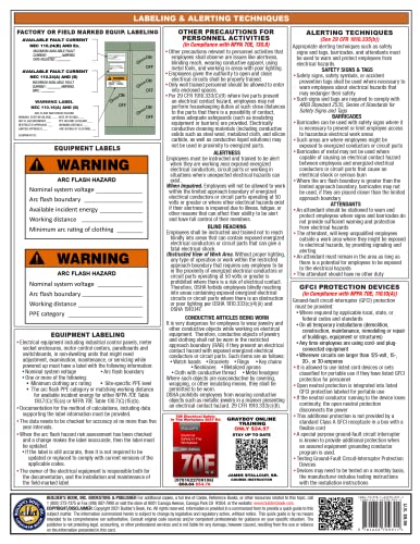 Electrical Safety in the Workplace Quick-Card Based on 29 CFR and NFPA 70E 2021