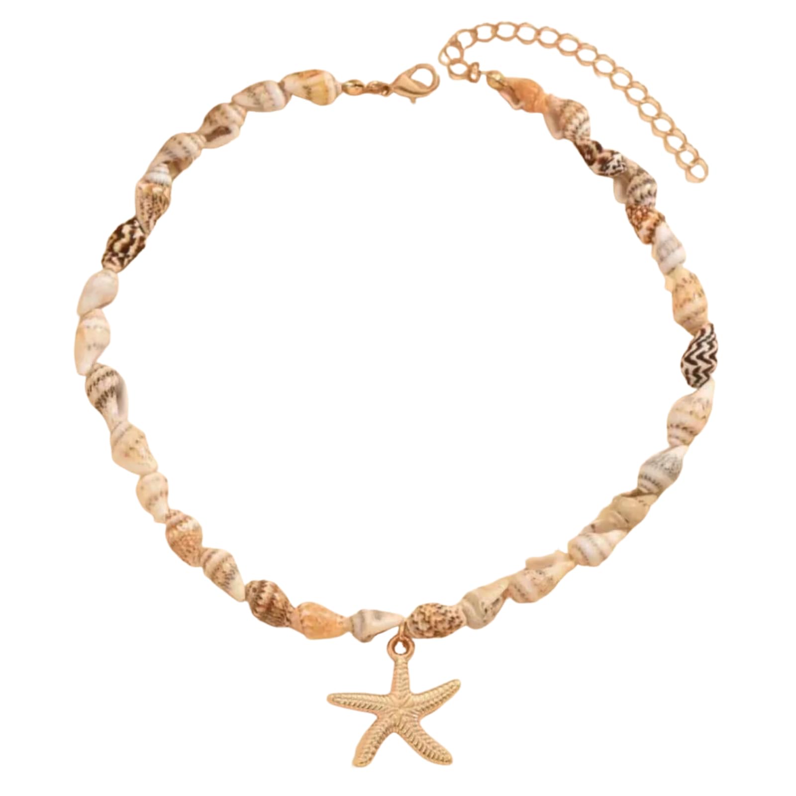 Collier pierres précieuses naturelles coquillage ajustable fini les bijoux fixes - 6