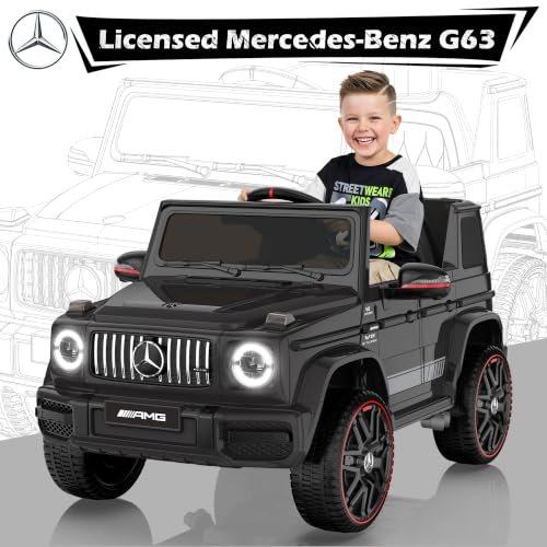 Image of ANPABO 12V 7AH Licensed Mercedes-Benz G63 Electric Car for Kids, Dark Black
