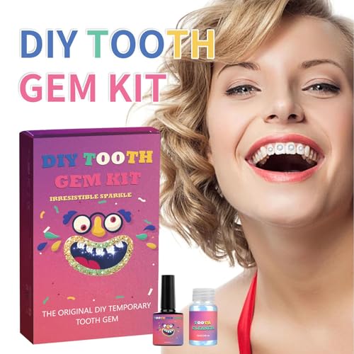 Image of Tseriact DIY Teeth Gem Kit,Crystals Jewelry Teeth Kit,Fashionable Set with Shiny Crystals for Teeth,for Festival /Hoilday /Daily