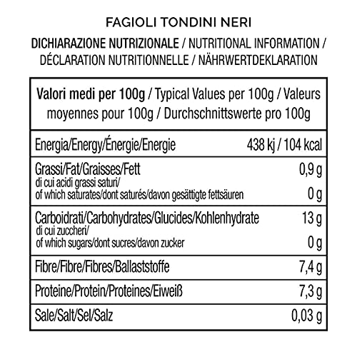 GUSTO SANO FAGIOLI TONDINI NERI BIOLOGICI. Legumi