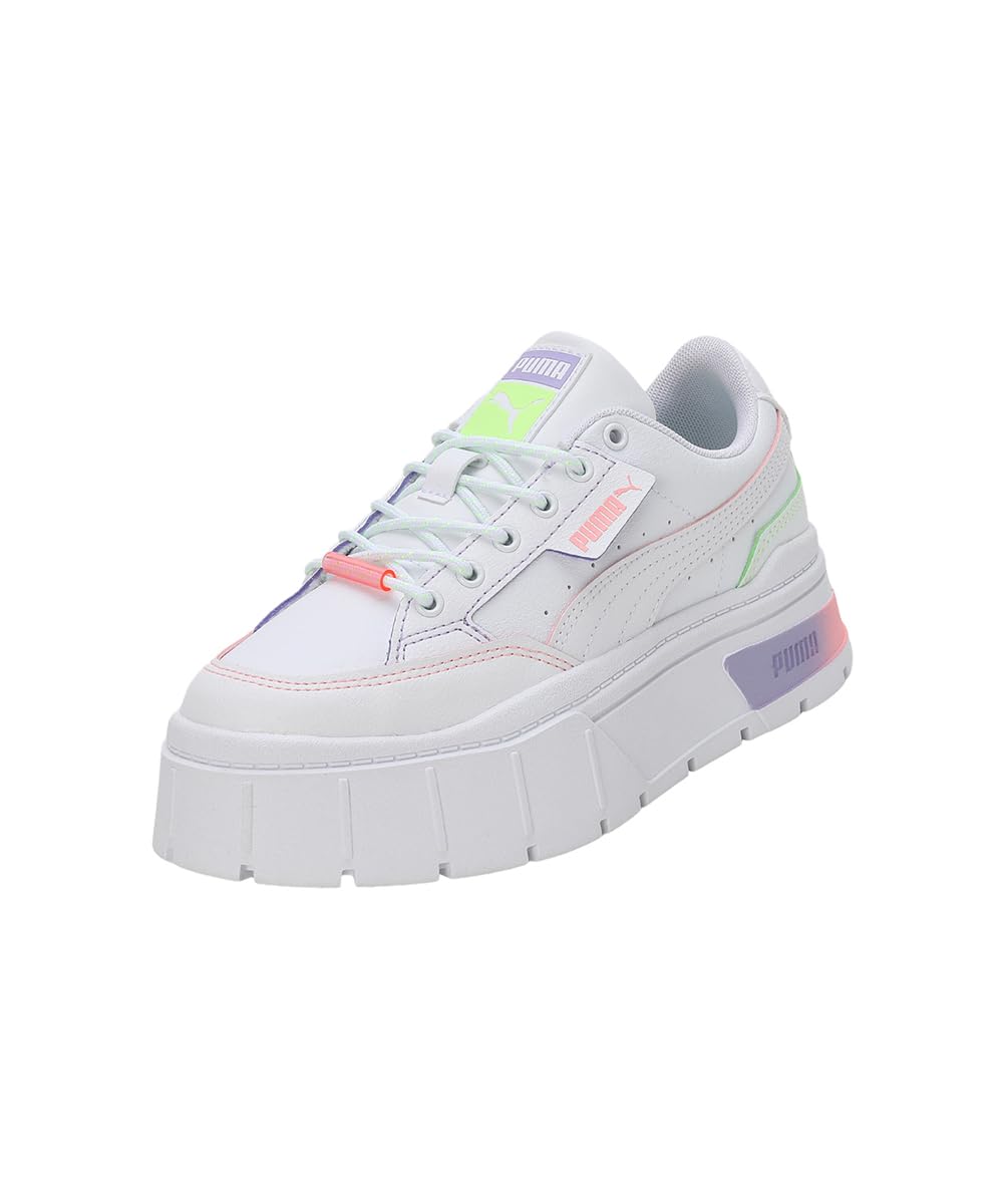 Puma Girls Mayze Stack Cosmic GRL Jr White-Koral Ice-Speed Green Sneaker - 4 UK (39262002) (B0CBQ287R9) Amazon Price History, Amazon Price Tracker