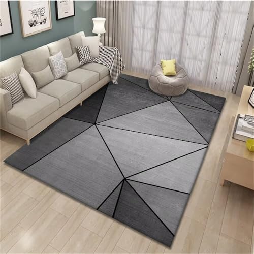 Tapis enfant géométrique gris 90x160cm pour salon