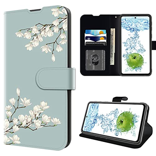 Wallet Case For Wiko Life 3 U316At With Credit Card Holder For Women Men, Pu Leather Kickstand Card Slots Double Magnetic Clasp Durable Shockproof Flip Cases For Wiko Life 3 U316At, White Flowers #TOP3