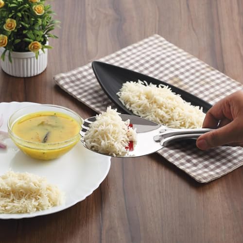 Image of HAZEL Stainless Steel Rice Panja Paddle Scooper Spatula Server Kitchen Utensils