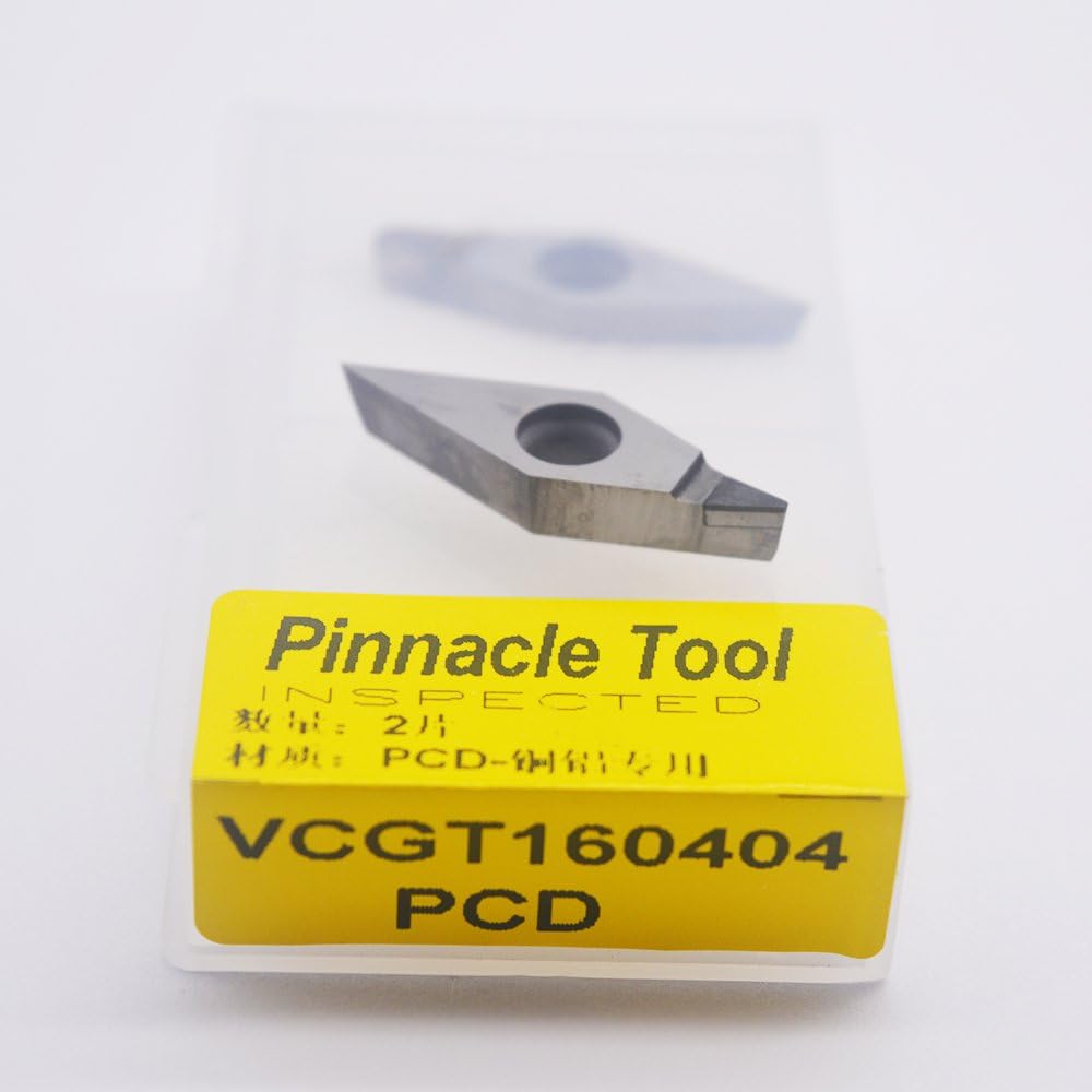 ZIMING-1 2PCS VCGT 331 PCD / VCGT 160404 PCD CNC Diamond insert For Lathe Tools Inserts Suitable for machining aluminum/Nonferrous metals