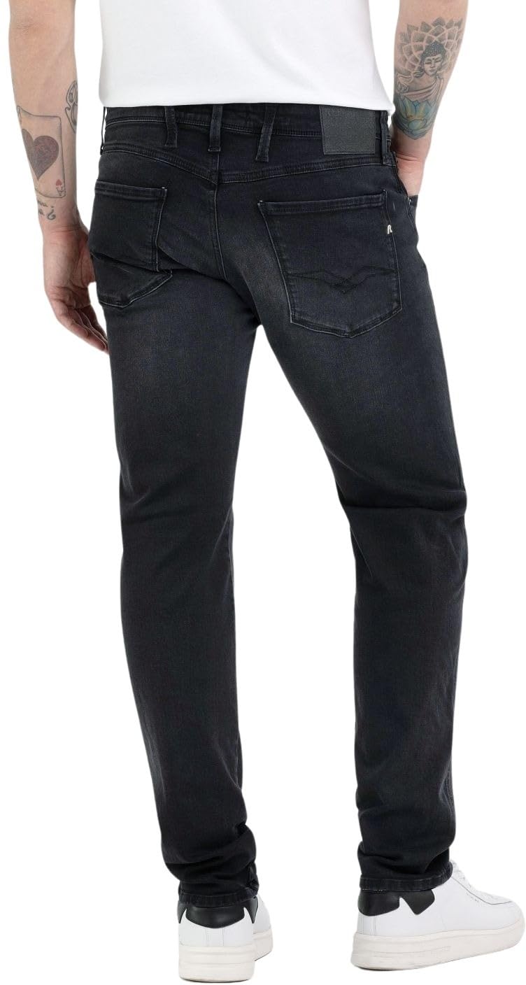 Replay Jeans Anbass Slim Fit da Uomo con Power Stretch