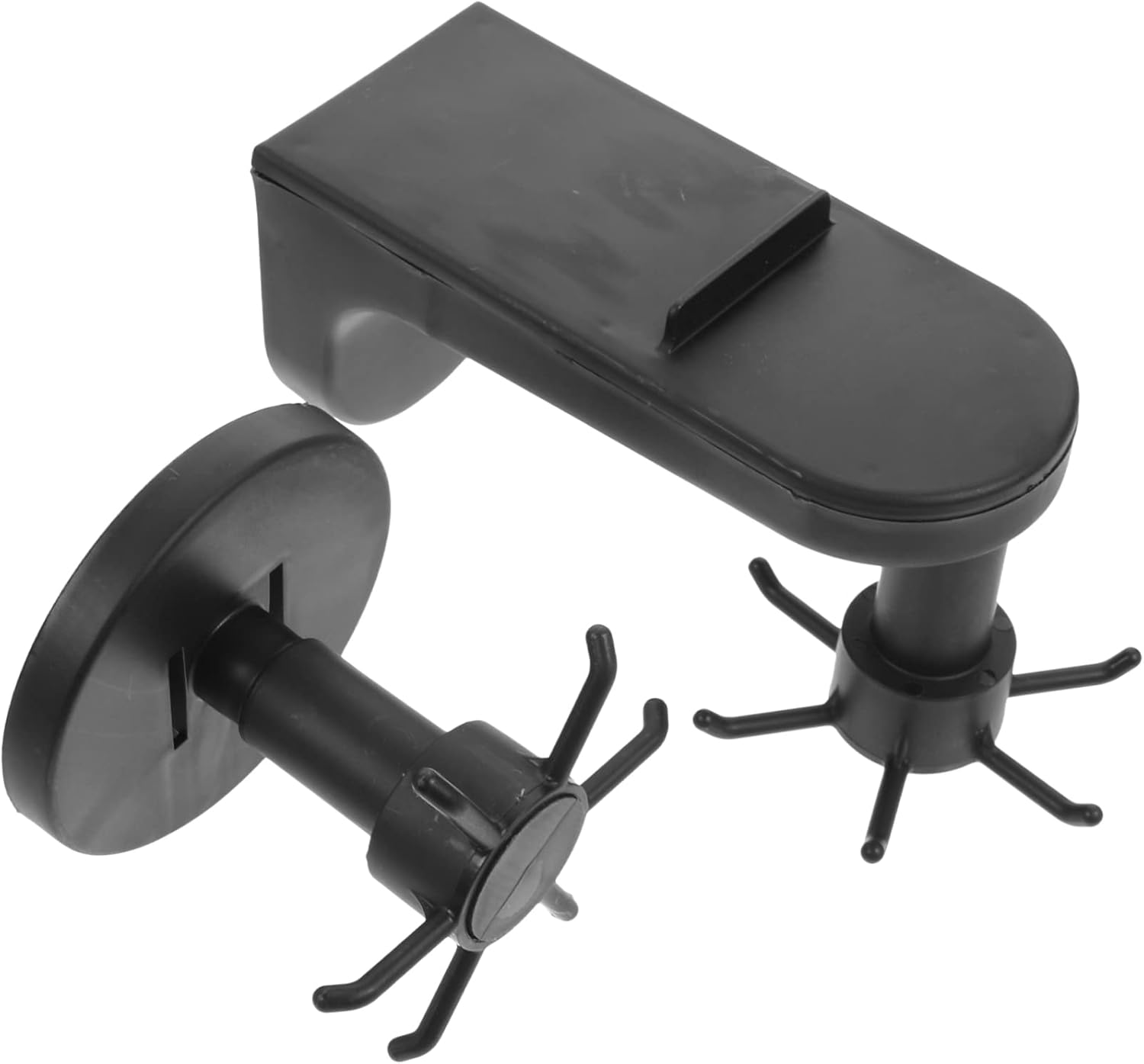 BESTOYARD 2pcs Swivel Kitchen Hook Nail- Hooks Cooking Utensils Holder Wall Spoon Hanger Under Cabinet Utensil Hooks Wall Mount Clothes Rack Abs to Rotate Measuring Cup Mug