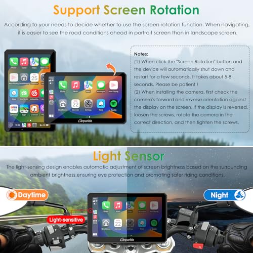 Carpuride W712D 7" Carplay and Android Auto Screen 1080p Dual Dash Cam by Carpuride - Used condition - Image 5