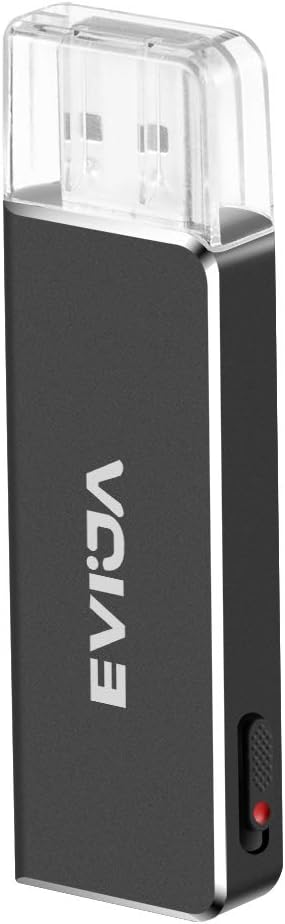 Mini Voice Recorder for Lectures Meetings,EVIDA 8GB Digital USB Sound Audio Recorder Mac Compatible Dictaphone 36 Hours Recording Device,USB,Rechargeable