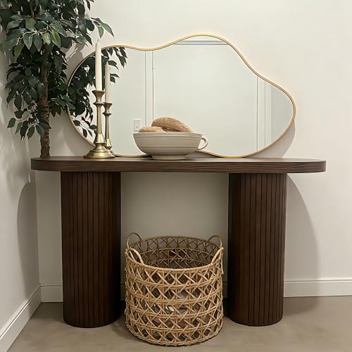 Irregular Wall Mirror 24×40 Inch Wall Mirrors Decorative Gold Modern Asymmetrical Abstract Mirror - image 3