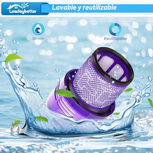 Miniatura 6 de Paquete De 2 Filtros De Repuesto Para Dyson V11 Torque Drive Animal V15 Detect Aspiradora Inalámbrica Sv14 Sv17 Sv22 Filtro Para Dyson V11 Absolute Extra Pro Lavable Filter Reemplazo Dy-970013-02