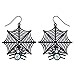 Lux Accessories Black Spider Web AB Stone Halloween Costume Dangle Earrings