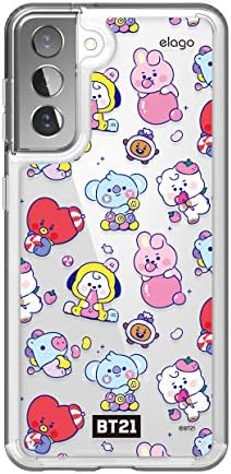 elago BT21 Case Compatible with Samsung Galaxy S21 Case - Raised Lip (Screen & Camera Protection), Shockproof Bumper Cover Protective Case [Official Merchandise] (7 Flavors)