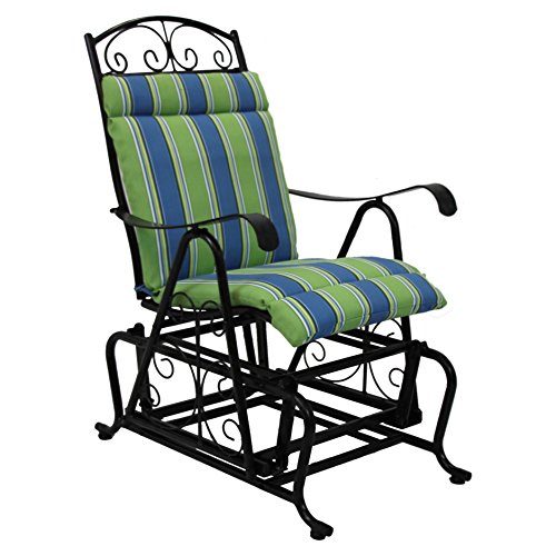 Blazing Needles Outdoor Chair Seat and Back Cushion, Haliwell Caribbean