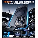 Temdan Magnetic Compatible with iPhone 14 Pro Max Case, [Built-in Invisible Kickstand][Compatible with MagSafe] [Military Grade Shockproof] Slim Translucent Matte Phone Case for iPhone 14 Pro Max 6.7" - Image 3