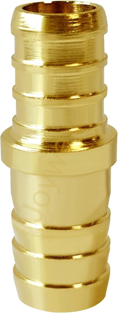 Joywayus 2 Pack Brass 1/2" PEX to 1/2" Hose Barb Connector Fitting Reducer Splicer Adapter for Water/Fuel/Air