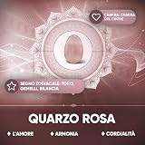 PURAJA Wisiorek z prawdziwego kamienia naturalnego: różowy kwarc | kryształowy łańcuszek z zawieszką w kształcie kropli w zestawie ze szlachetnym sznurkiem | kamień leczniczy premium / kamień