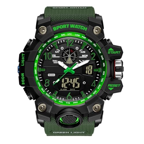 Listado de relojes online baratos los más solicitados. 47 Reloj militar unisex deportivo para hombre y mujer, reloj de pulsera digital, reloj táctico, reloj digital para niños y niñas, pantalla LED con manecillas analógicas y números...