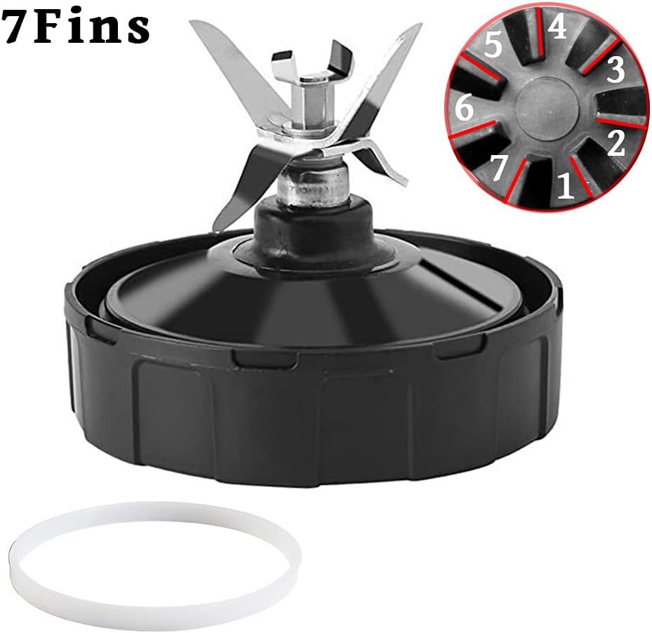 7 Fins Blender Replacement Parts for Ninja, Bottom Blade For Nutri Ninja BL480 BL480D BL481 BL482 BL642 BL682 BL486CO BL487 BL2013 NN102