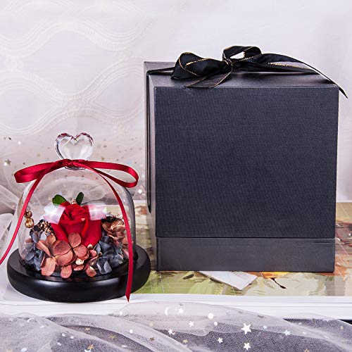 Sanran Eternal Rose- Preserved Flower Rose Handmade Fresh Flower Rose With Beautiful Creative Heart Design Gift For Valentine's Day Mother's Day Christmas Anniversary Birthday Thanksgiving #TOP3