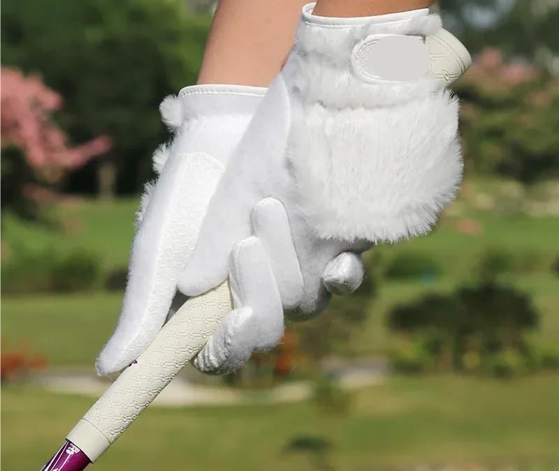 Golfhandschuh 1 Paar Golf Damenhandschuhe Herbst und Winter Plüsch verdickte Thermohandschuhe
